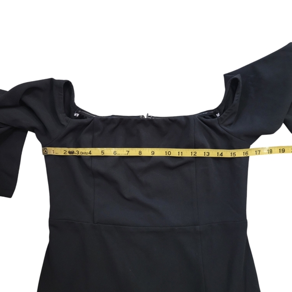 New LULU'S Black Off The Shoulder Maxi Dress Size XL - Picture 8 of 14